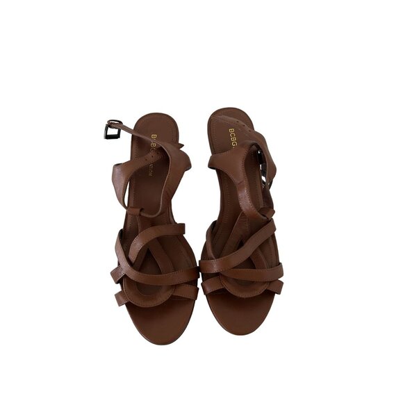 BCBGENERATION Brown Platform Sandals Heels Size 9.5 - Picture 6 of 7